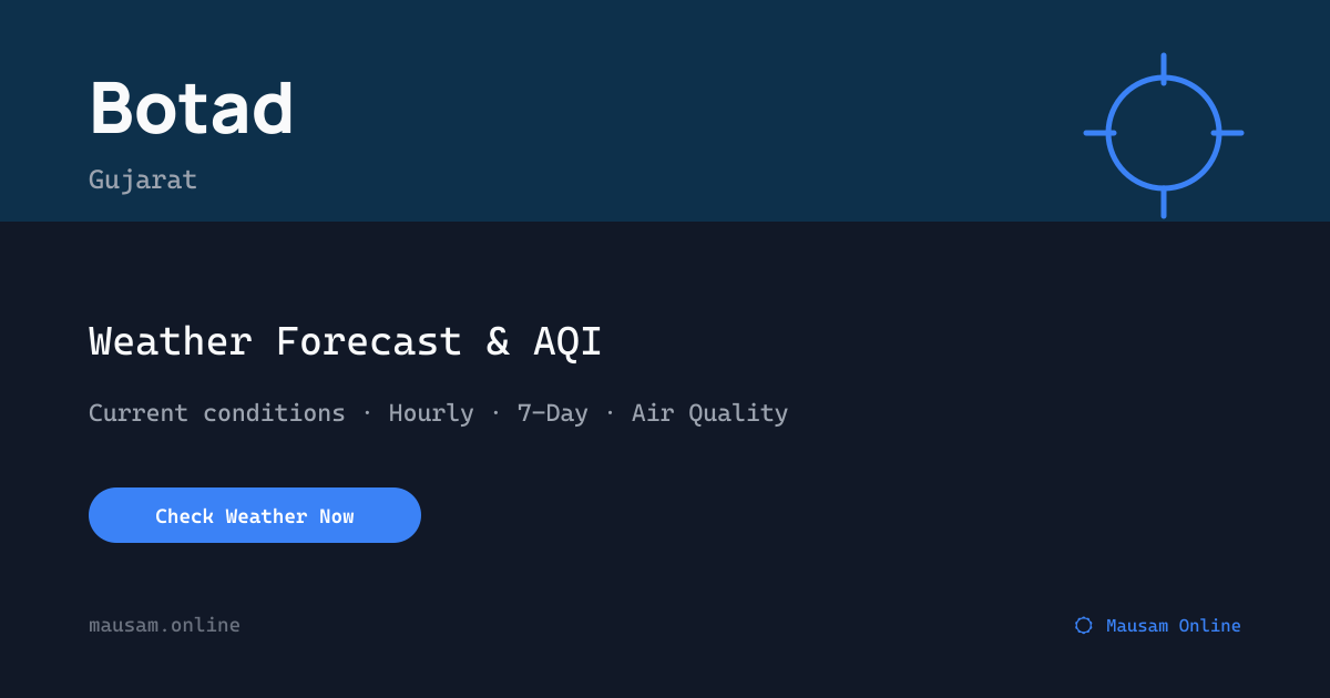 Botad Weather & Temperature — Today, Tomorrow & 7-Day Forecast